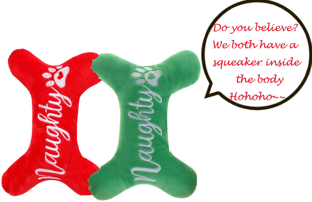 PICKUPIK christmas plush dog toy with bright colors for festive play.