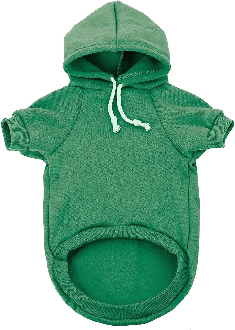 PICKUPIK Green Dog Hoodie back view demonstrates snug fit for outdoor wear.