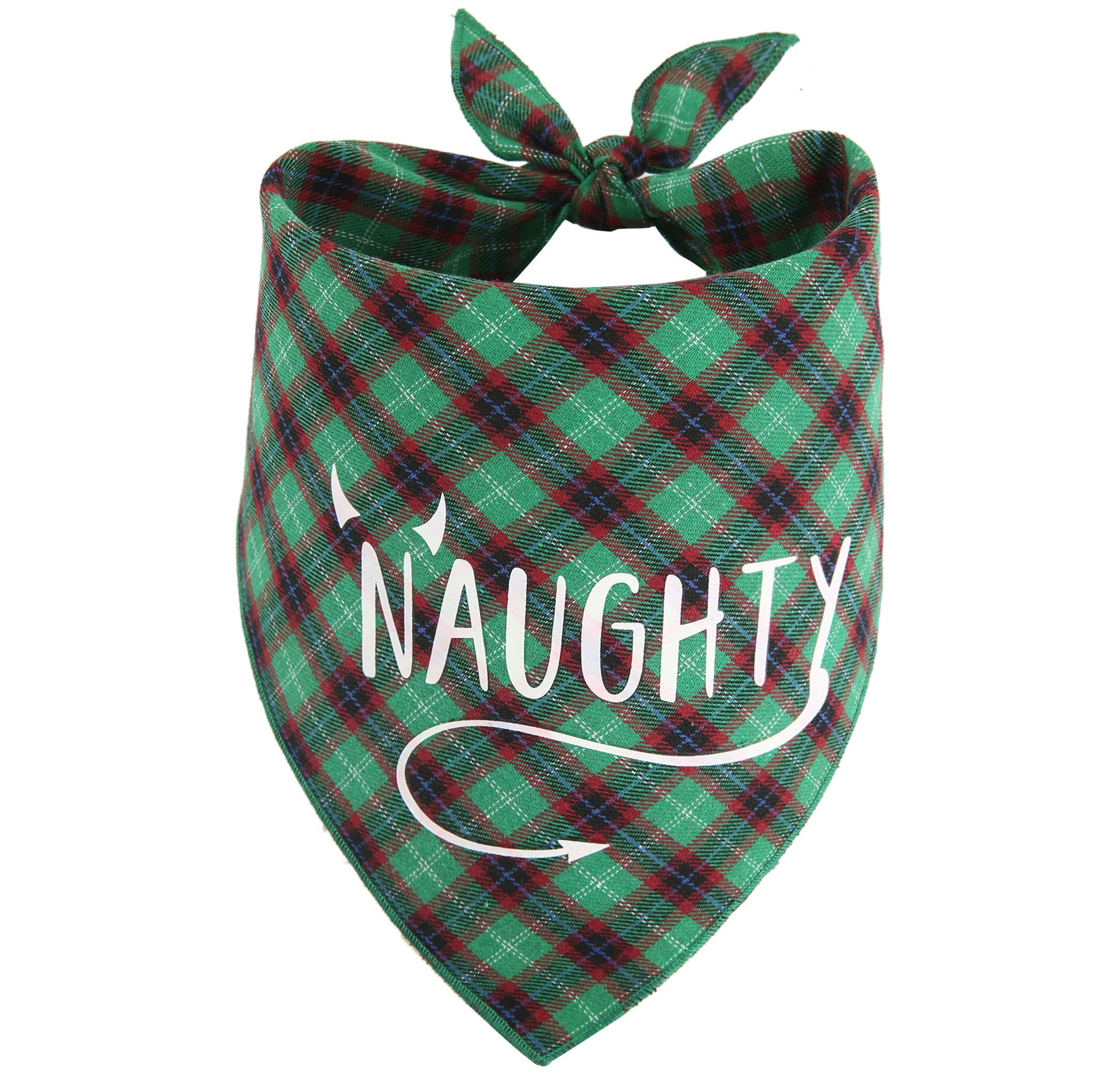 PICKUPIK Naughty Nice Dog Bandana 7 includes two-pack option for quick outfit swaps.