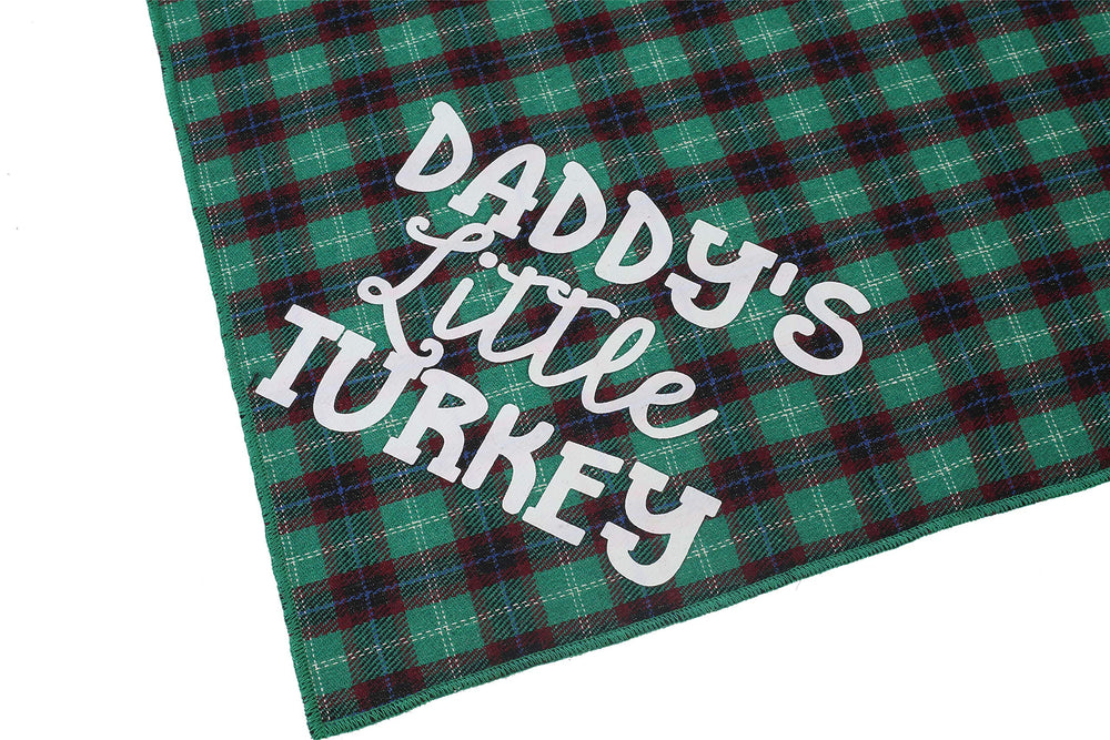 Pickupik matching bandanas pair Mama's Little Pumpkin with Daddy's Little Turkey for coordinated photos.