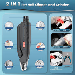 Picky Zoom dog nail grinder runs quietly for stress-free grooming.