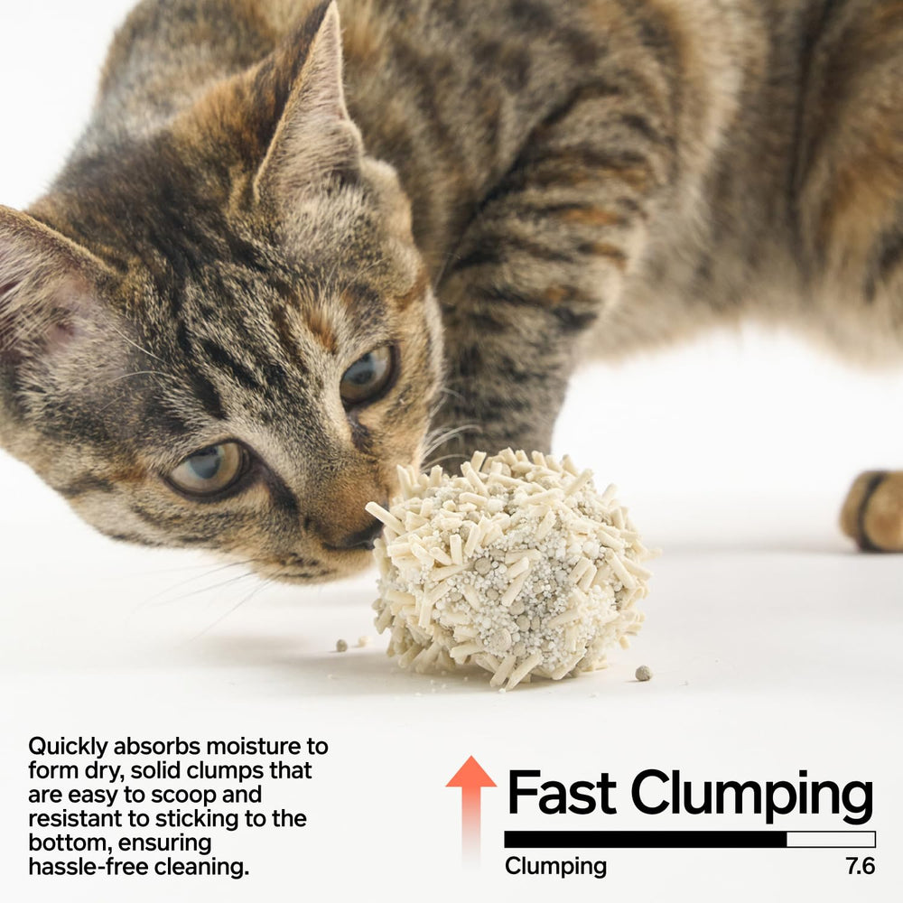 Pidan Mix Cat Litter reduces tracking with weight and particle balance.