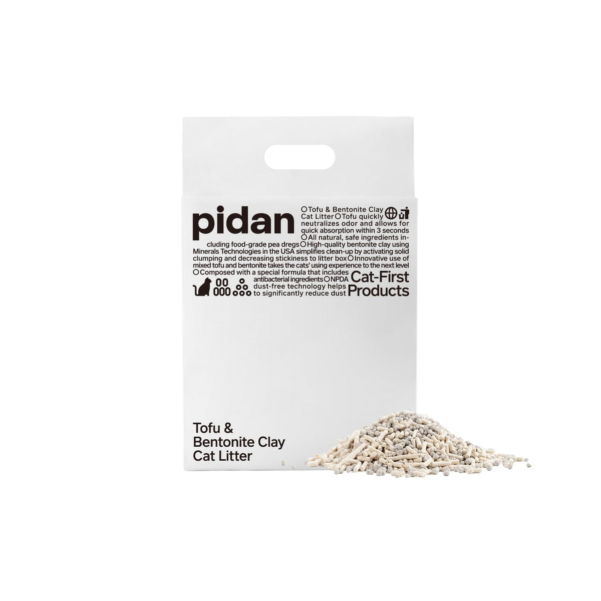 Pidán Mezcla de Arena para Gatos, bolsa de 5,3 libras, almacenamiento seguro