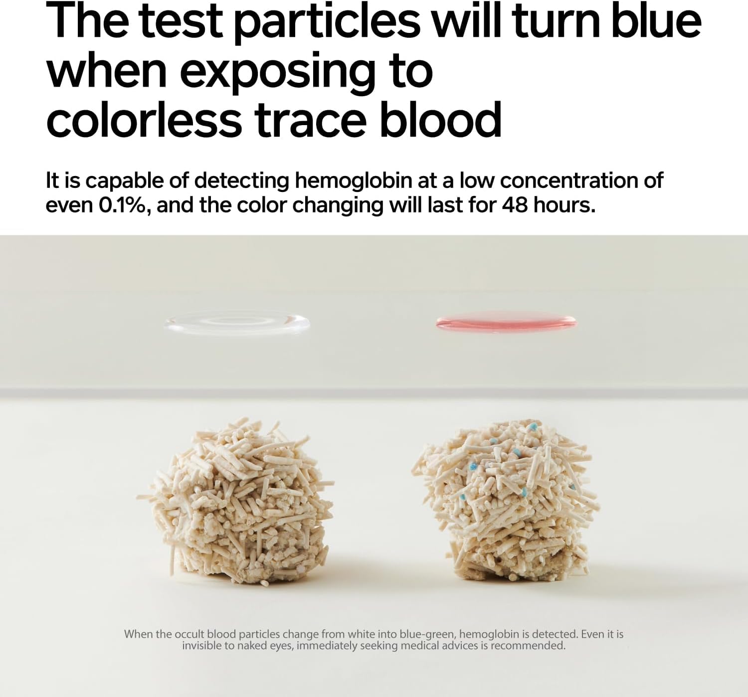 Pidan tofu cat litter clumping-action demonstrates fast, tight clumps for easier scoop