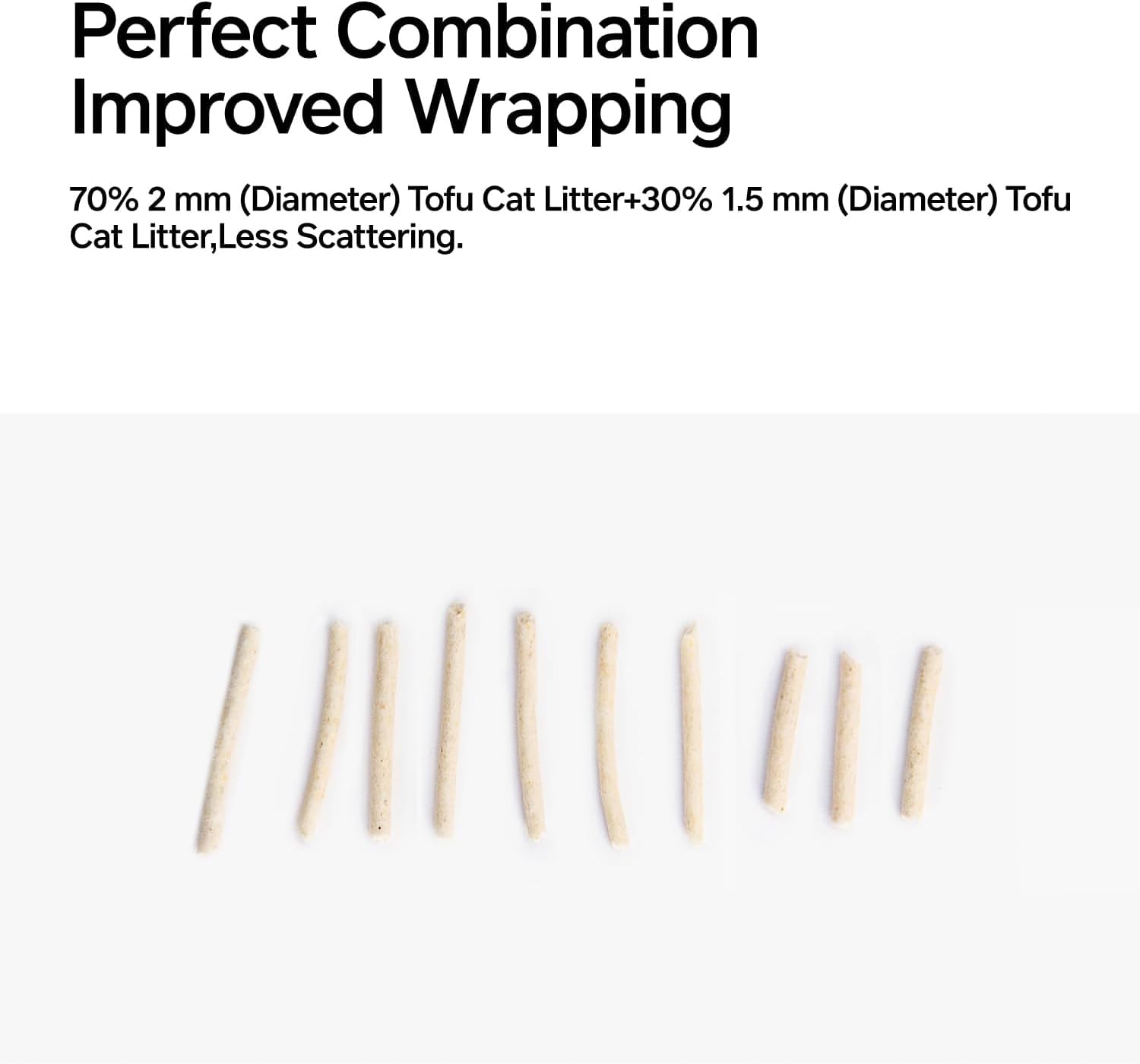 Pidan tofu cat litter flushable-disposal shows water-soluble formula for convenient disposal