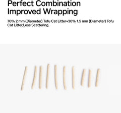 Pidan tofu cat litter flushable-disposal shows water-soluble formula for convenient disposal