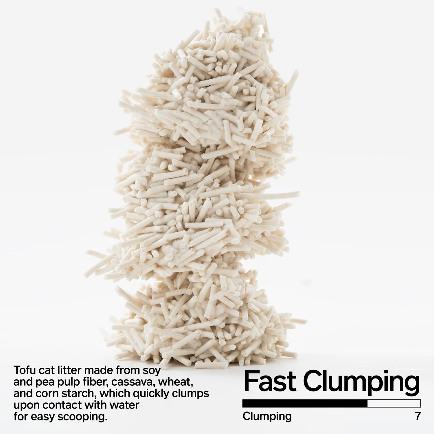 Pidan Tofu Cat Litter low-dust image emphasizes minimal airborne dust