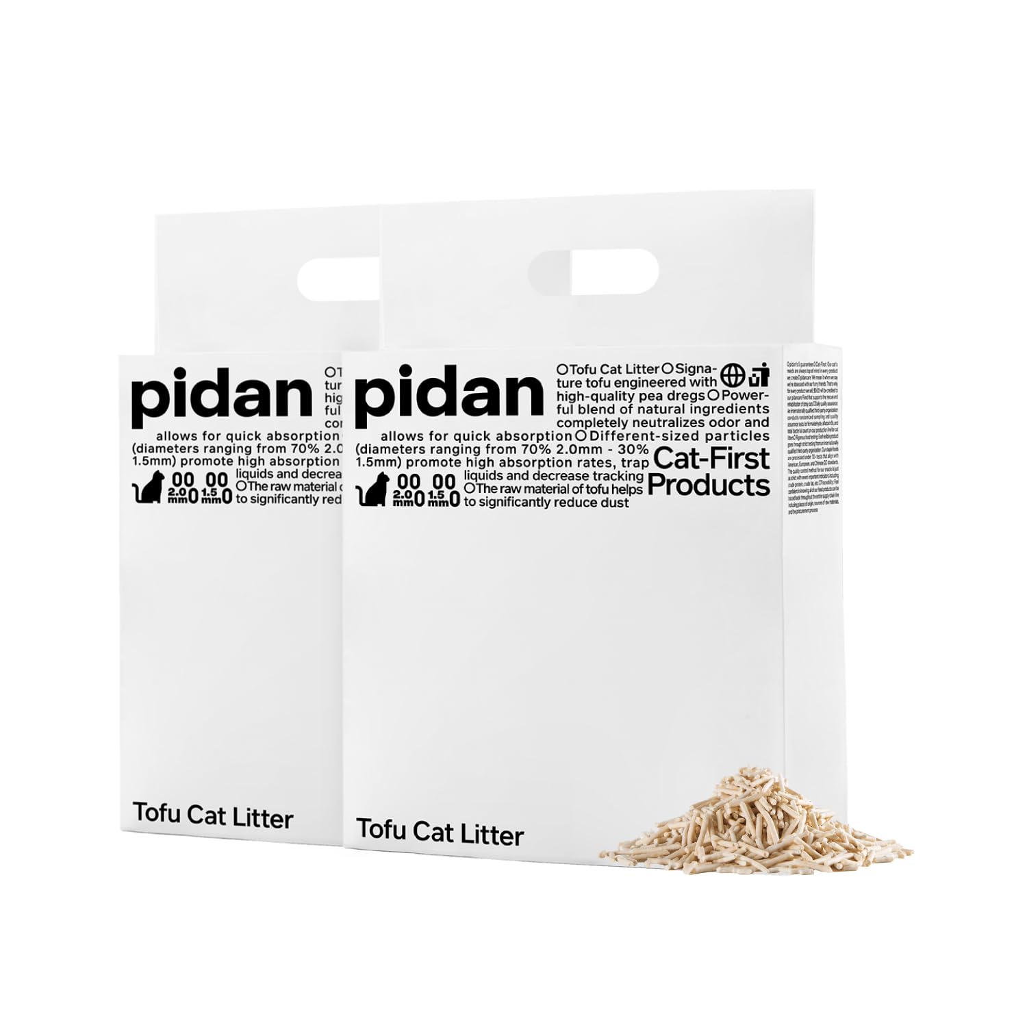 Pidan Tofu Cat Litter odor-control close-up shows strong odor masking benefits