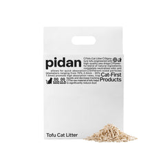 Pidan Tofu Cat Litter packaging shows a resealable bag for easy storage and freshness.