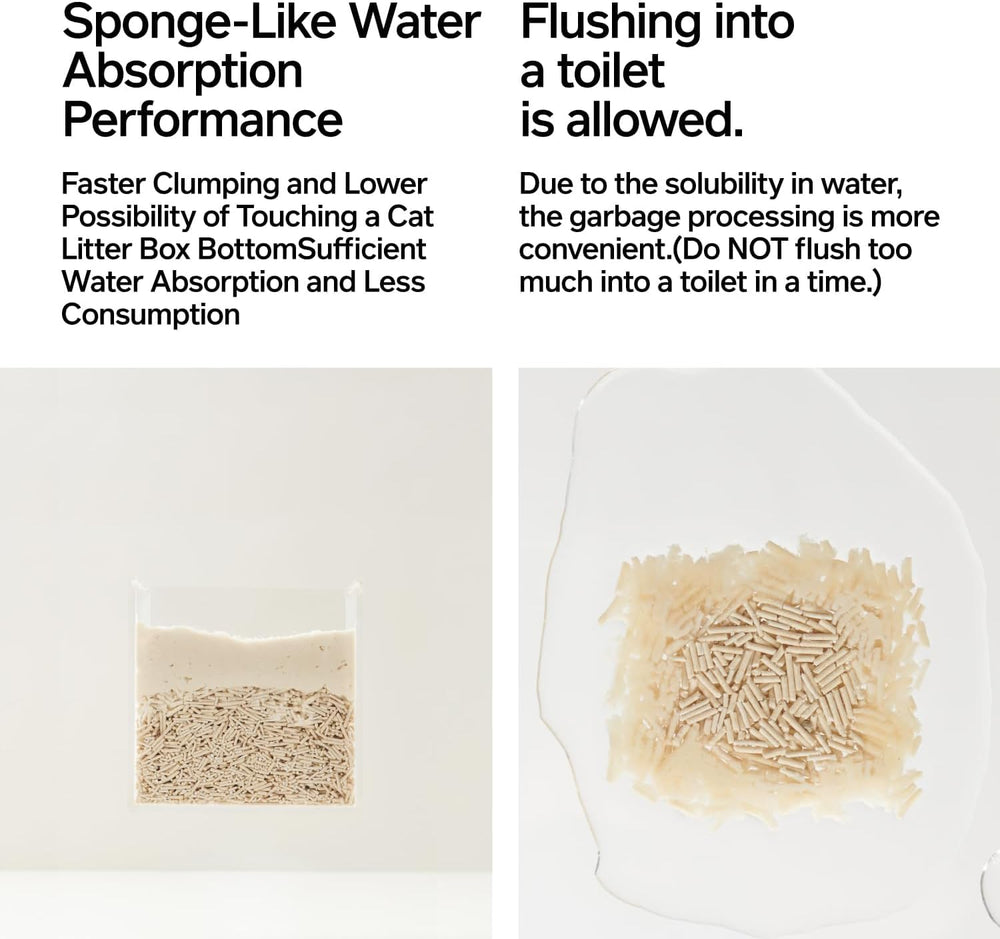 pidan tofu cat litter ultra-absorbent particles in action provide strong absorption