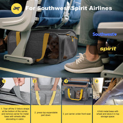 Pidipiti four-wheel rolling design enables smooth movement through airports.