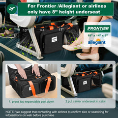 Pidipiti frontier-allegiant expandable-top extended: extra space for small companions on the go.