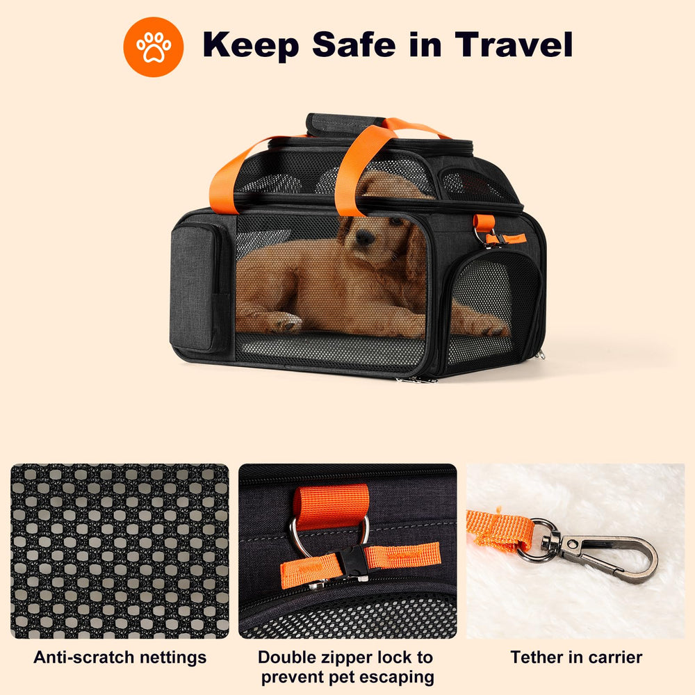 Pidipiti breathable mesh in carrier improving ventilation during flight