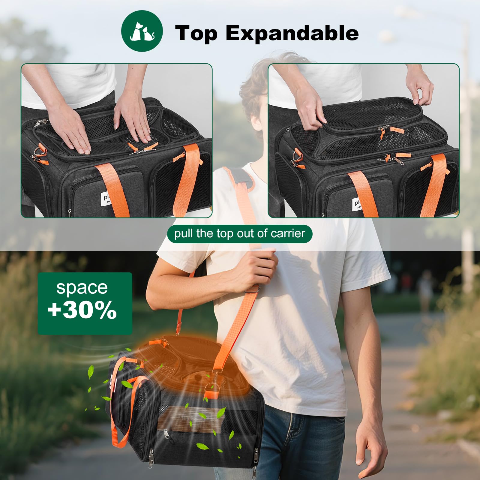 Pidipiti pet-carrier stable-frame-2metal-frames: sturdy structure prevents collapse during transit.