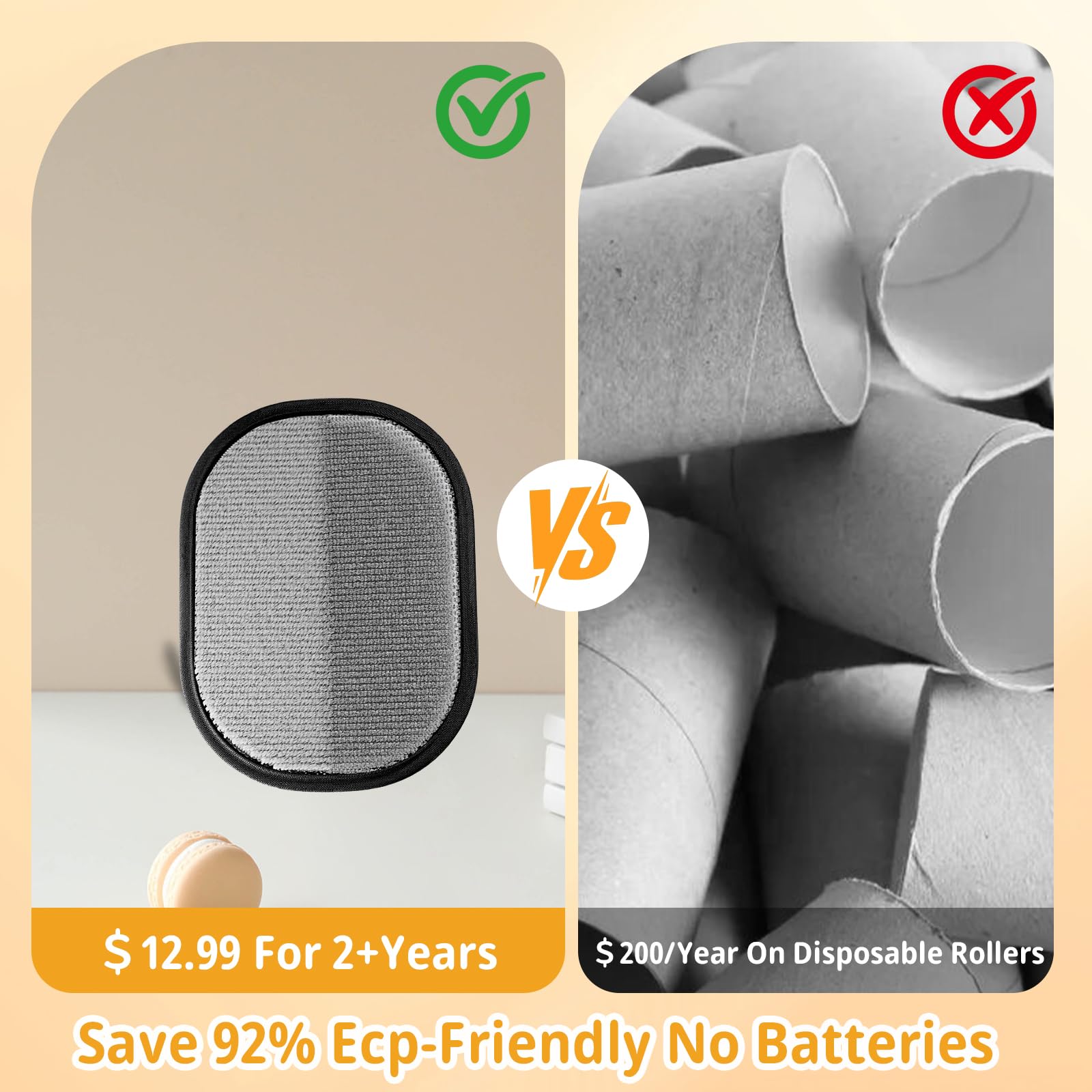 PieceLife upgraded electrostatic glove cleans hair from clothes and linens quickly
