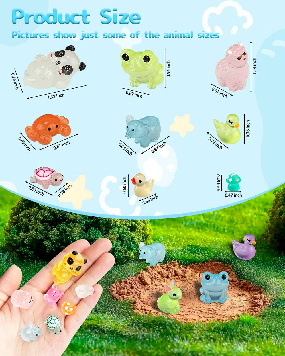 Piemow dinosaurs and whales resin figurines spark imagination