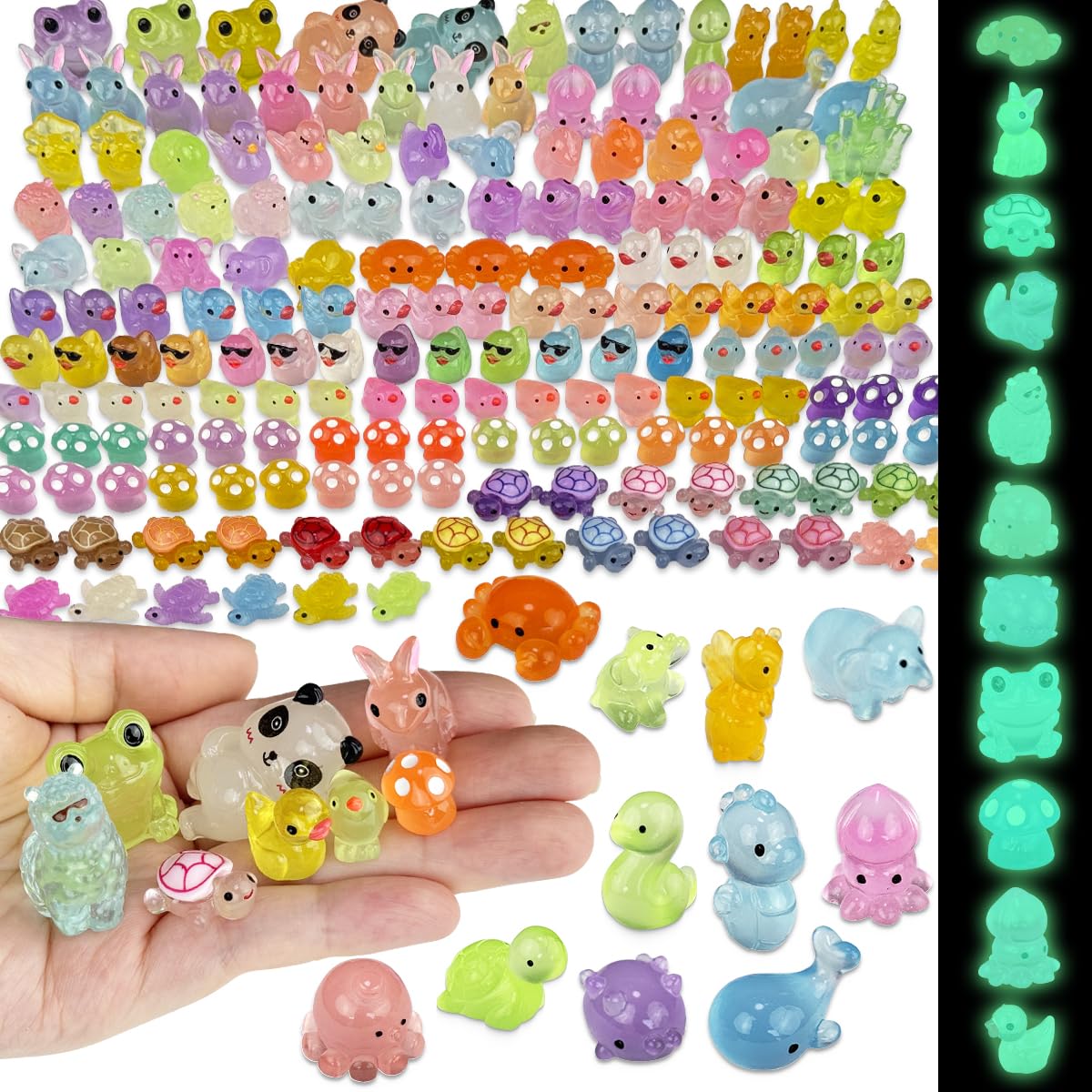 Piemow mini resin animals collection for tiny-world decor and play