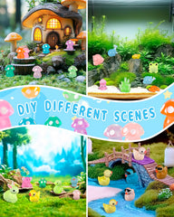Piemow puppies and ducks resin figures ready for aquarium scenes
