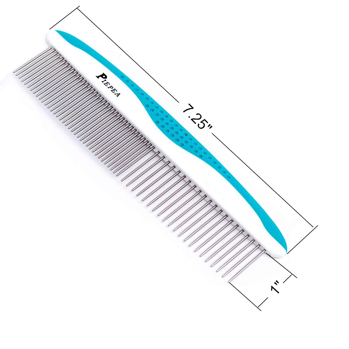 Piepea pet comb with ergonomic anti-slip handle for comfortable home grooming sessions.