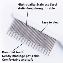 Piepea pet comb undercoat detangling in action.