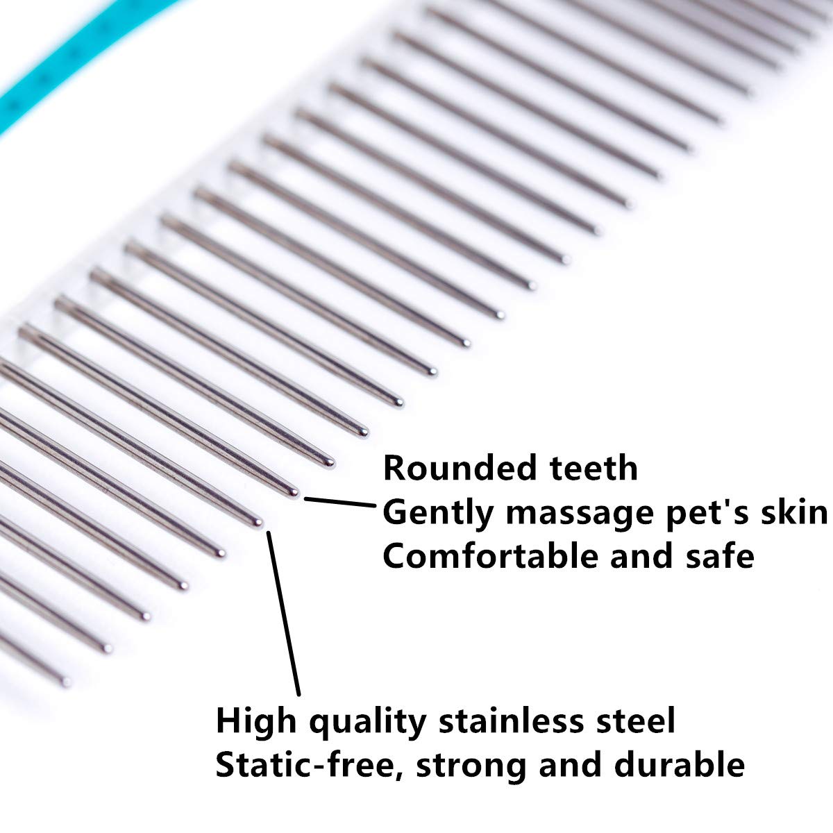 Piepea 2-in-1 comb with wide and narrow teeth for fluffy and fine coats.