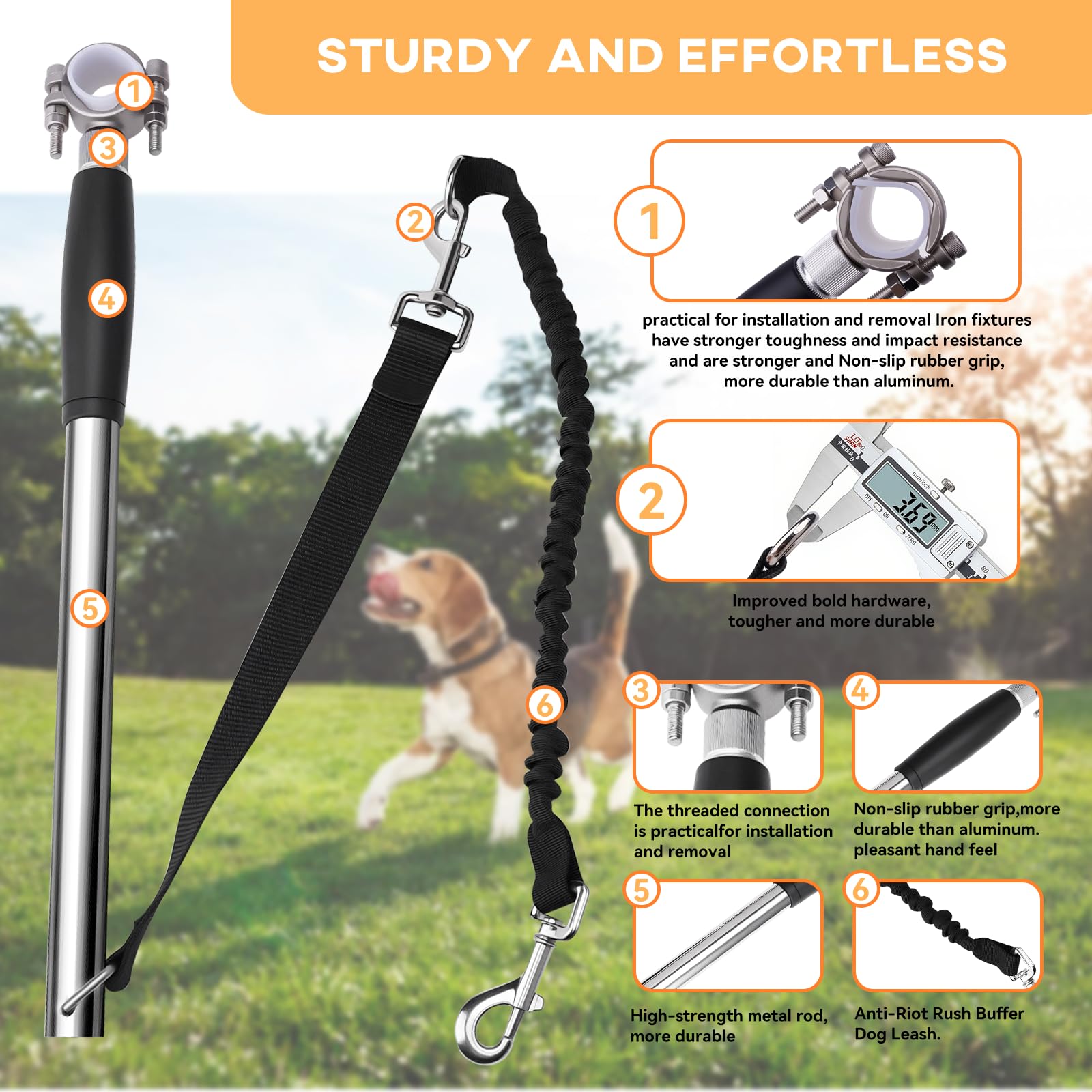 Pietenjoy elastic buffer reduces jolts for calmer pet and rider.