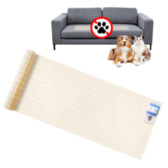 Pietenjoy Pet Shock Mat on a sofa creates a safe off-limit zone for furniture.