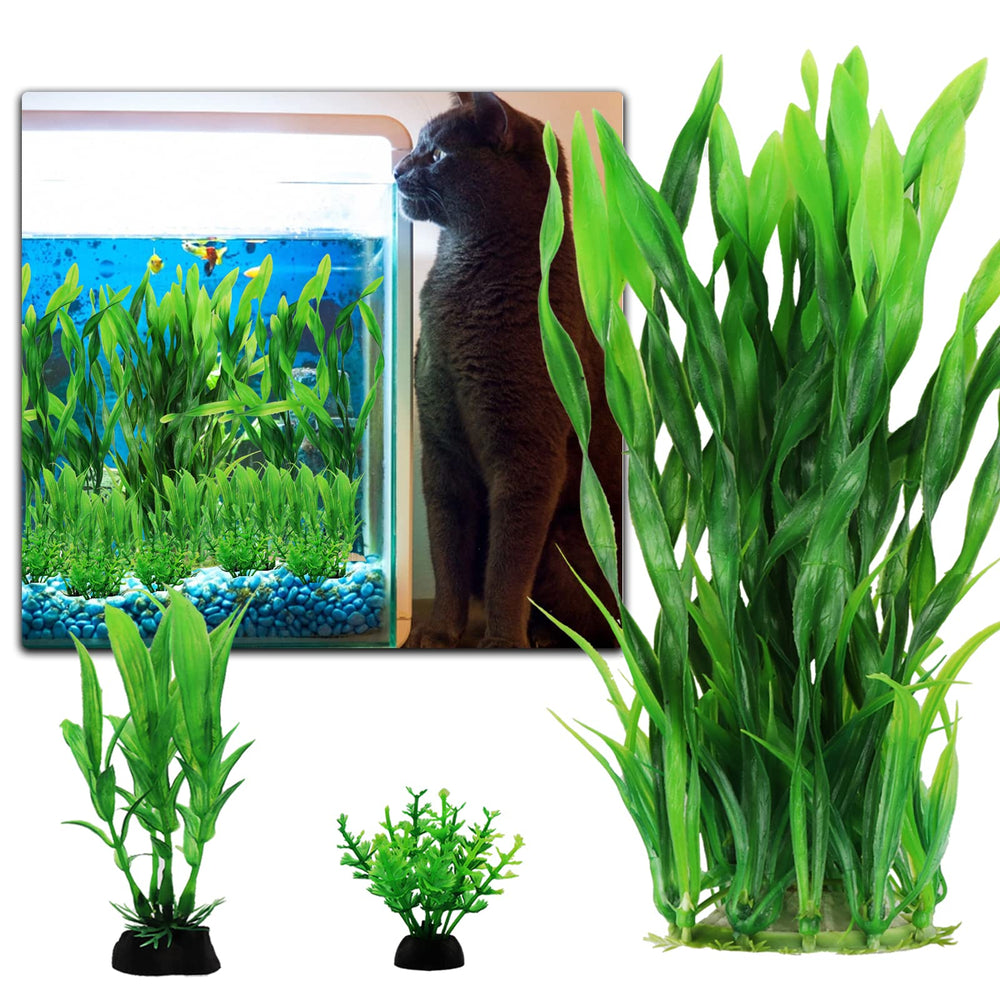 PietyPet 20-piece plant set enhances realistic greenery in any tank.