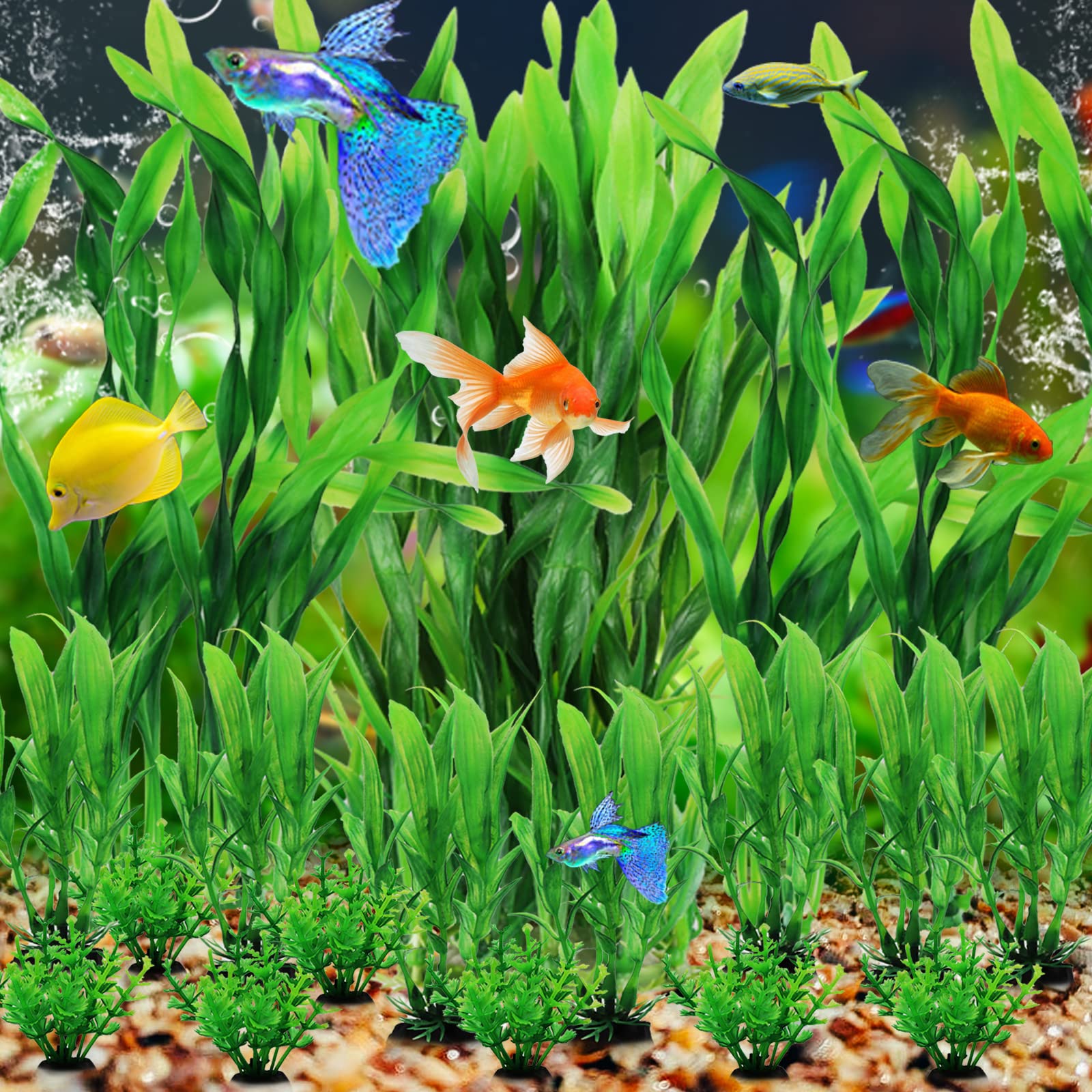 PietyPet Fits 7-20 gallon tanks for versatile aquarium styling.
