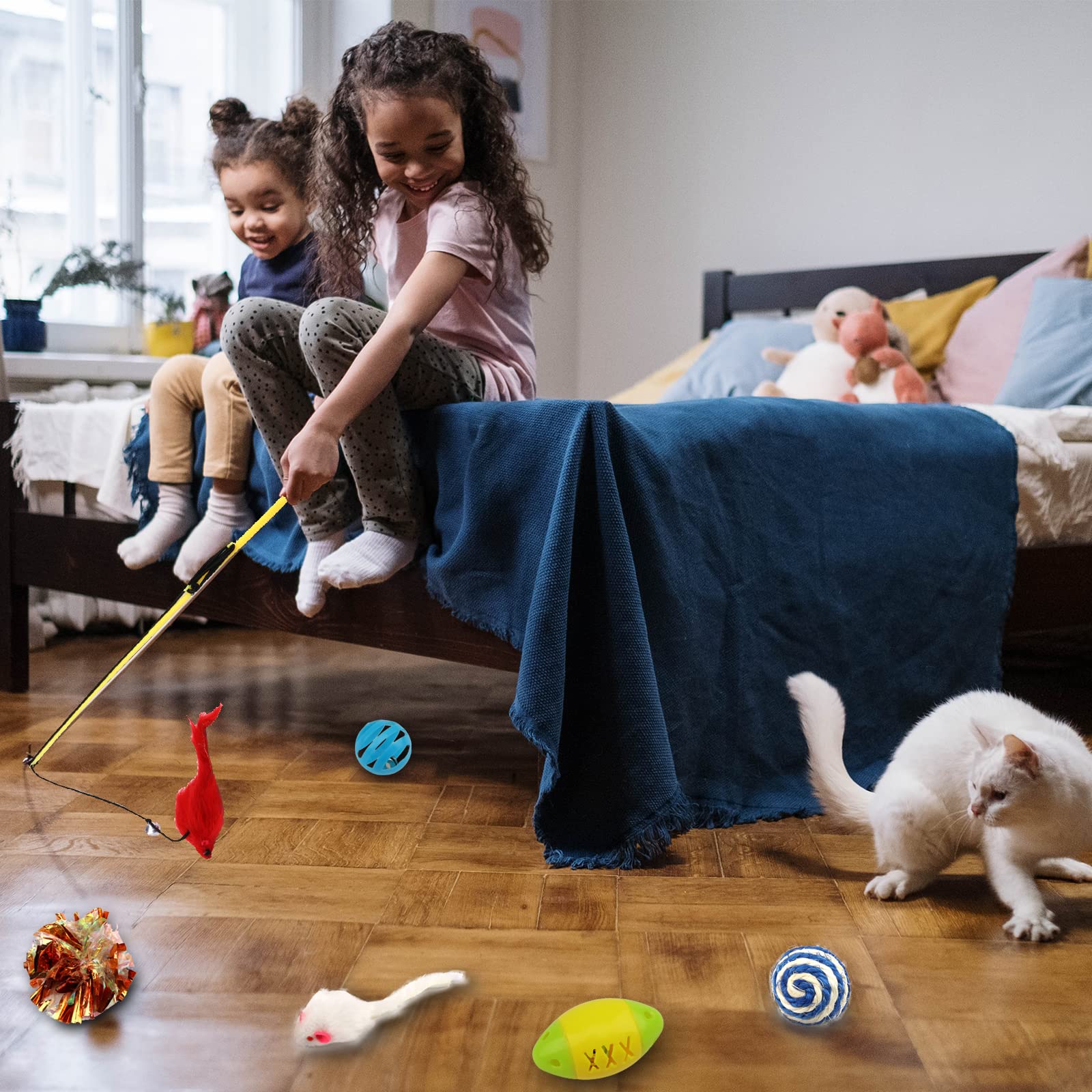 PietyPet catnip toy set invites sniffing and exploration.