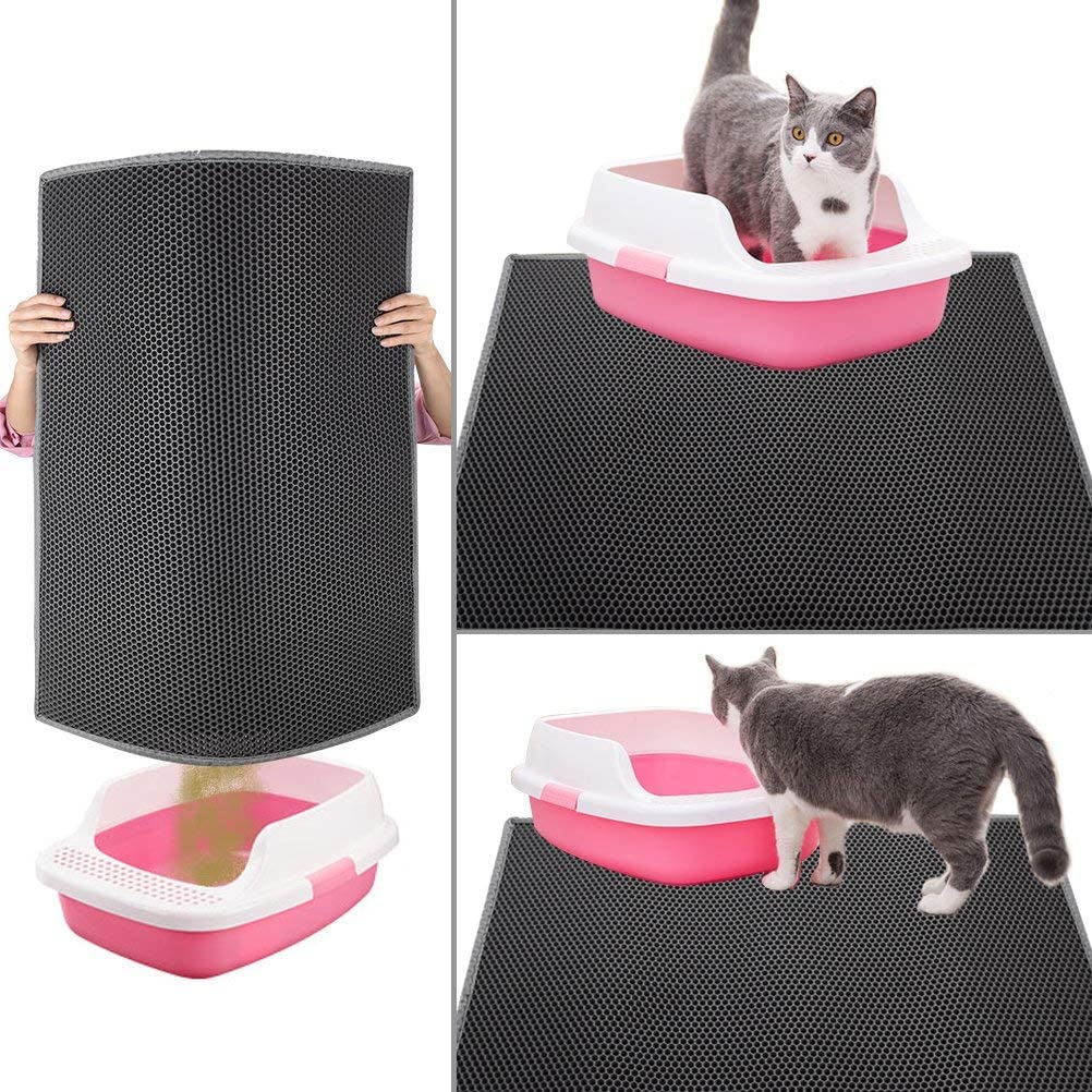 Pieviev cat litter mat easy to clean with hose-off option