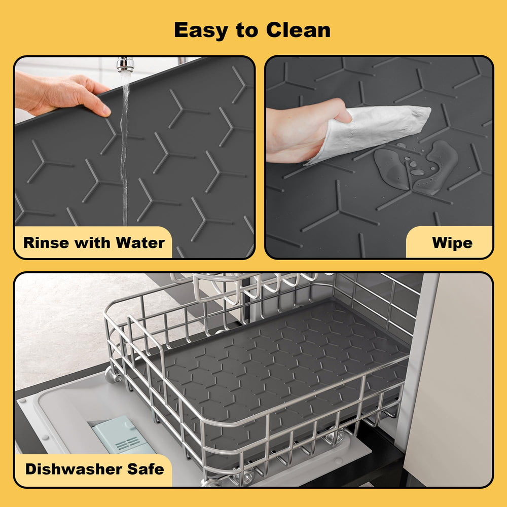 Pieviev easy-clean mat rinses and dries quickly after meals