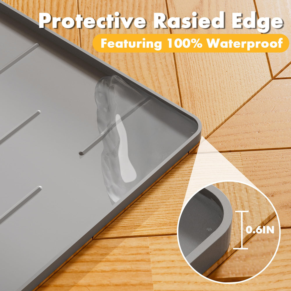 Pieviev non-slip backing keeps mat in place on slick floors