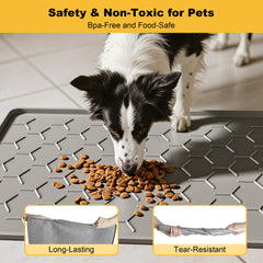 Pieviev non-slip bottom keeps bowls steady on various floor surfaces.