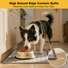 Pieviev silicone dog cat mat highlights safe, durable material for daily use.