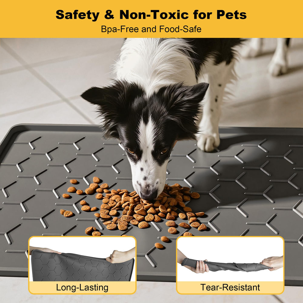 Pieviev silicone-texture mat offers durable, safe surface for daily feeding