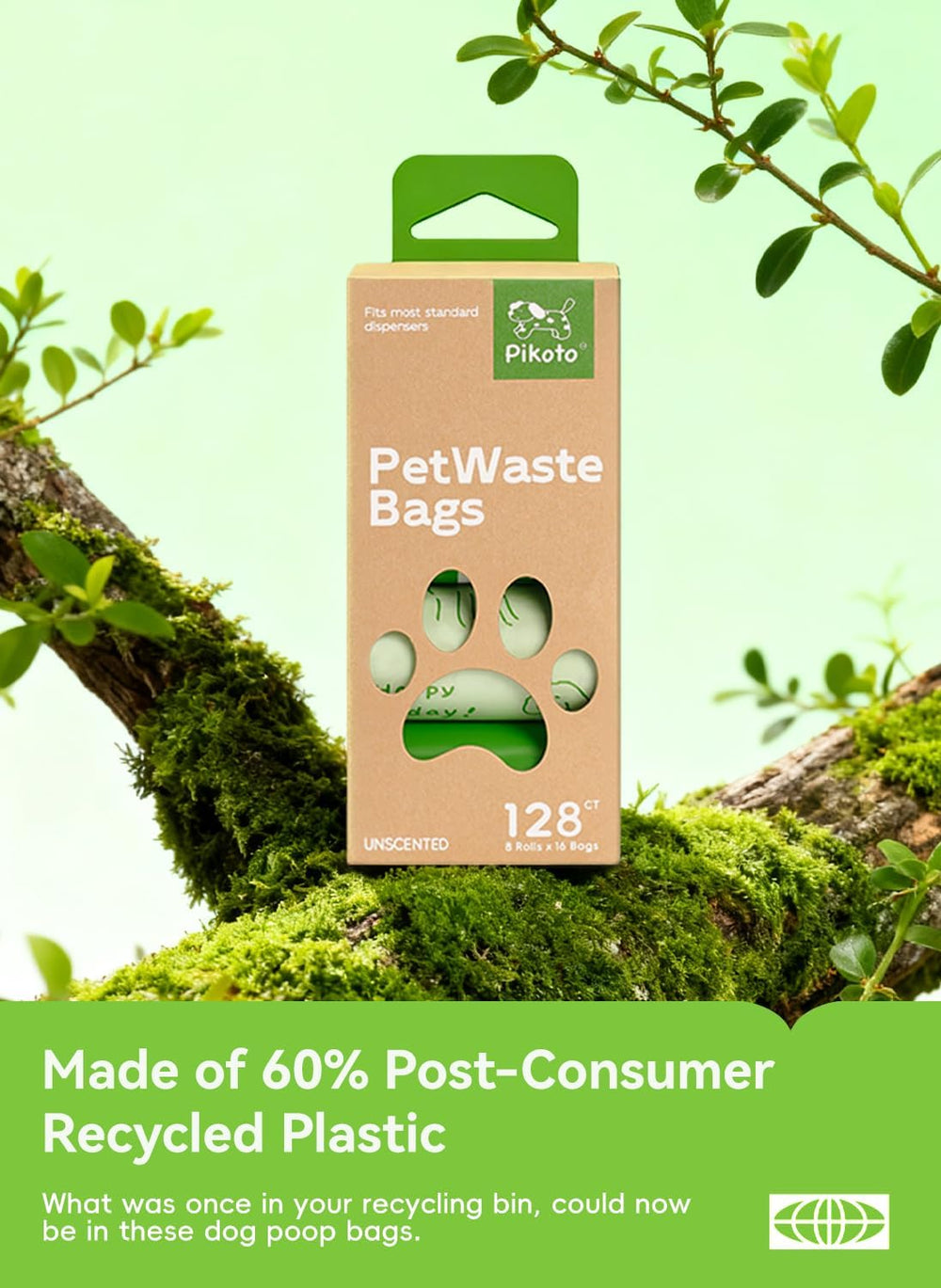 Pikoto mixed-green roll designs add color to daily dog walks.