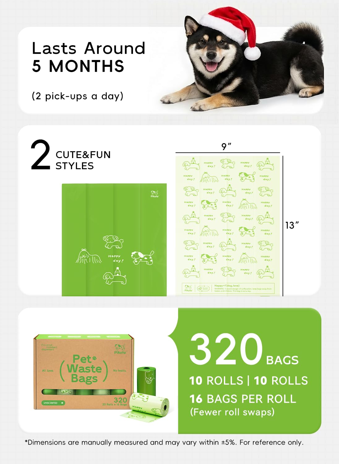 Pikoto easy-peel sticker enables quick bag access.