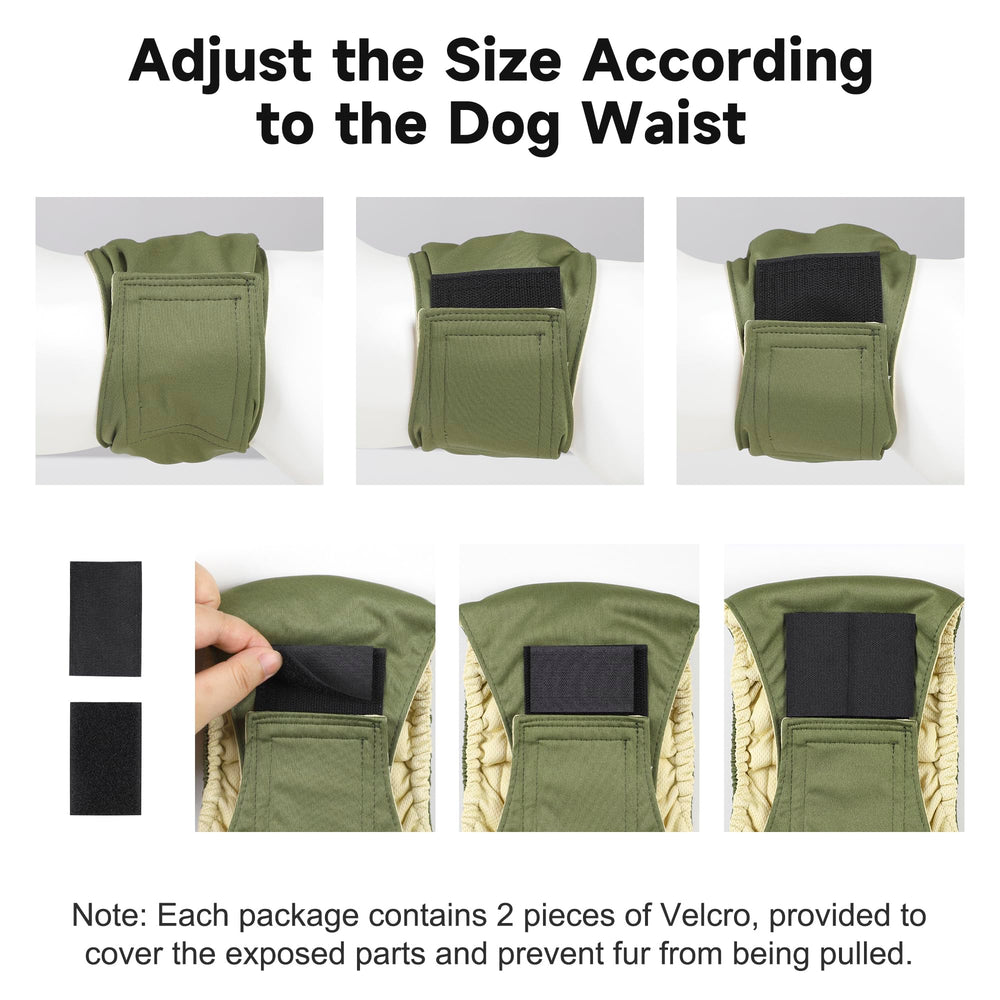 Pilviset dog diapers inside-view show 3-layer protection for dryness.