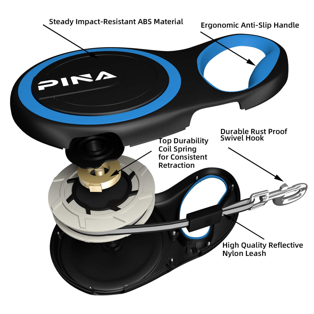 Pina leash features anti-slip handle for comfortable daily use
