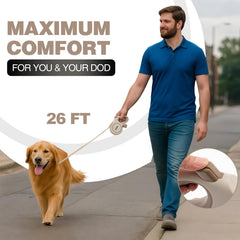 Pina retractable leash 110lbs uses tangle-free nylon cord for hassle-free walks.