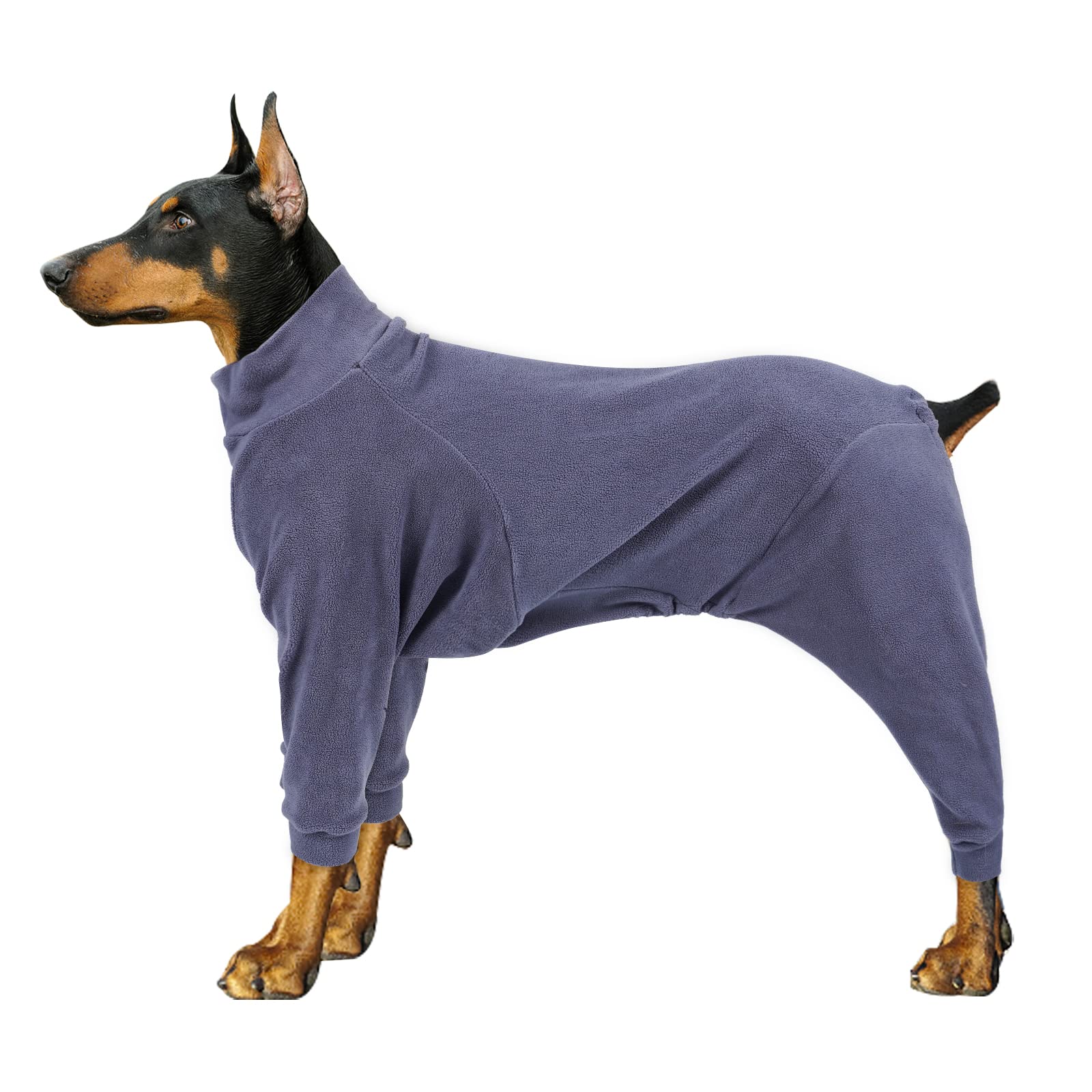 Pinellia dog winter coat front view shows warm fleece for chilly walks.