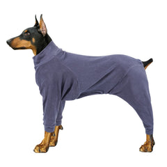 Pinellia dog winter coat front view shows warm fleece for chilly walks.