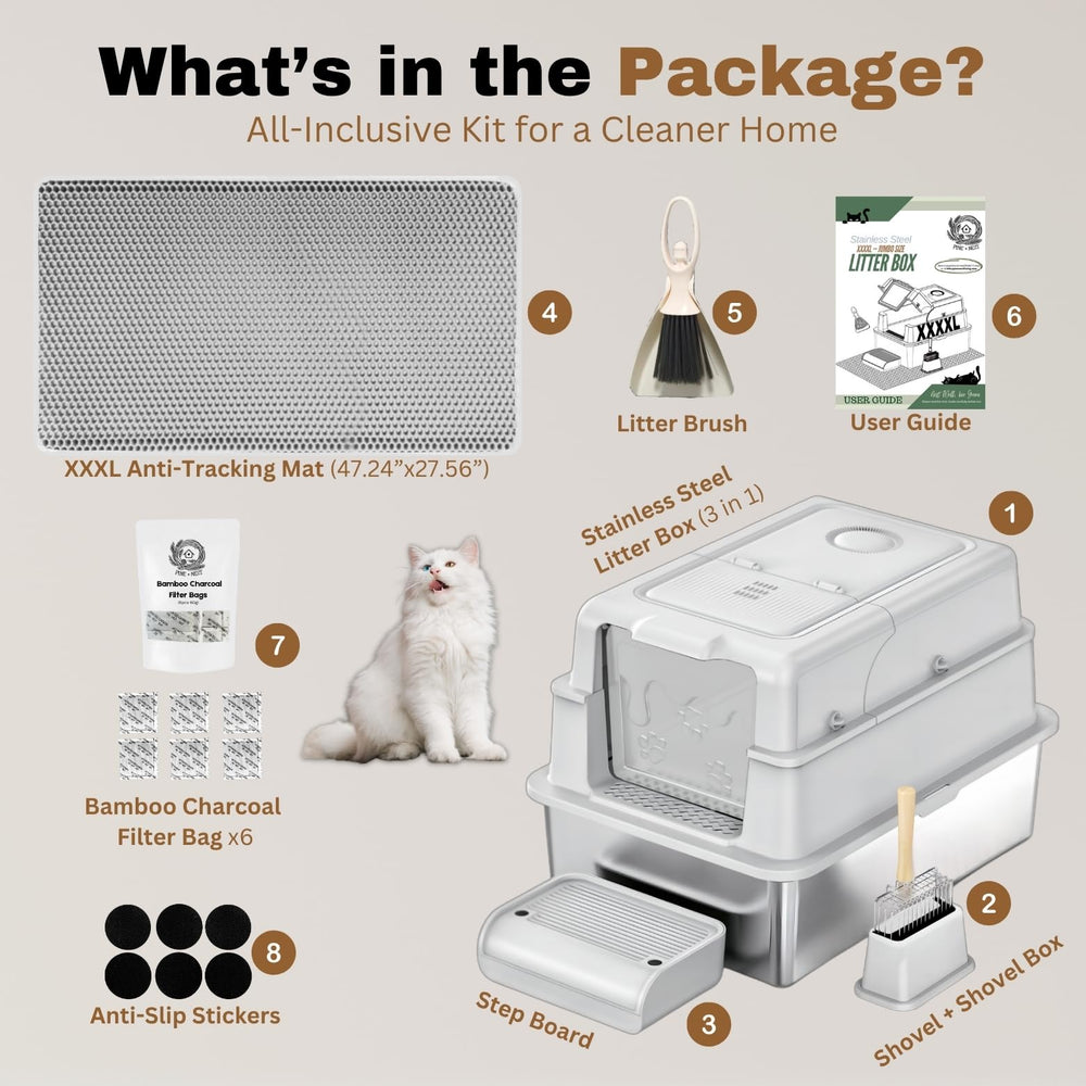 PINENEST XXXXL six non-slip pads keep the unit stable on any floor.