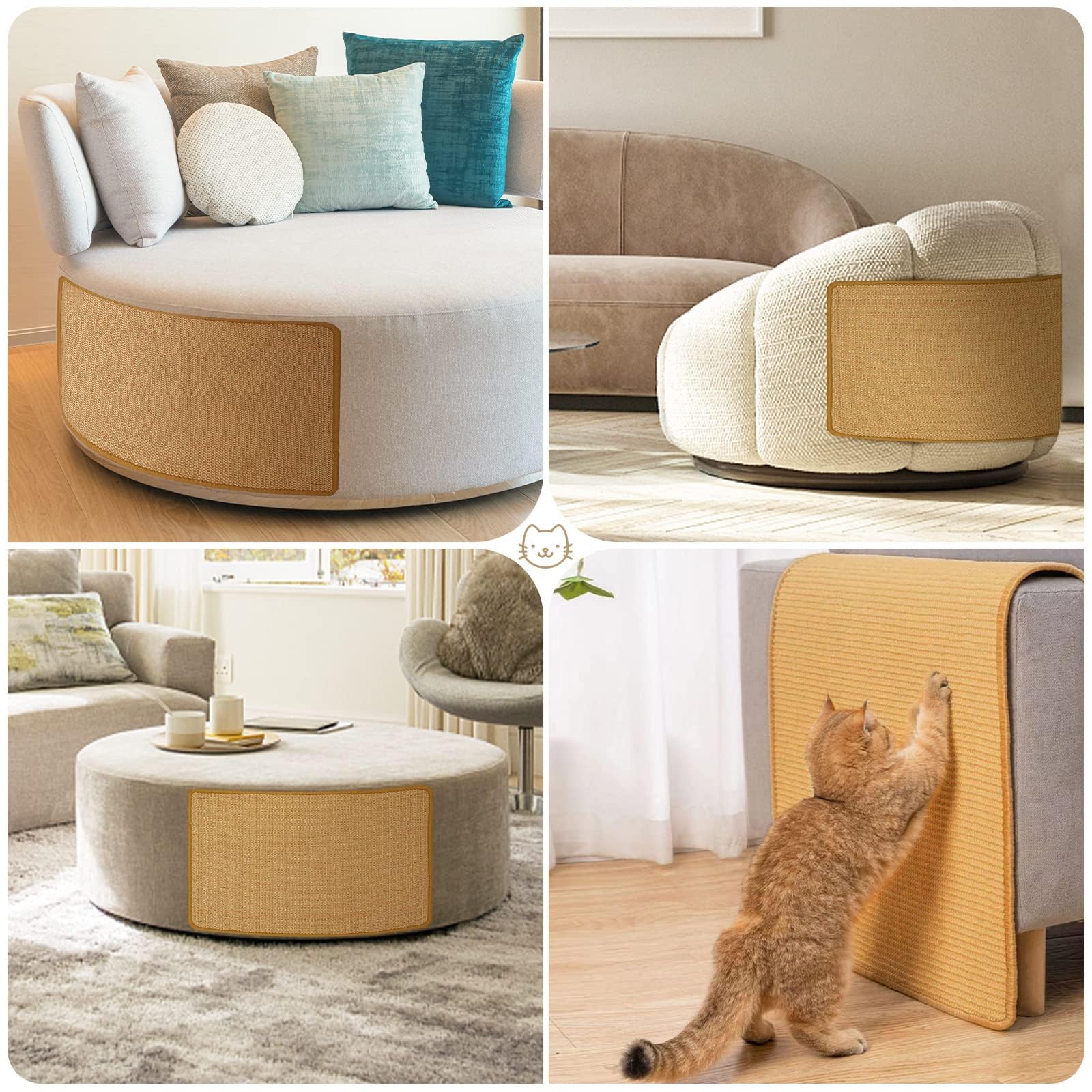 pingping-go cat scratch mat indoor outdoor use illustrates versatile placement