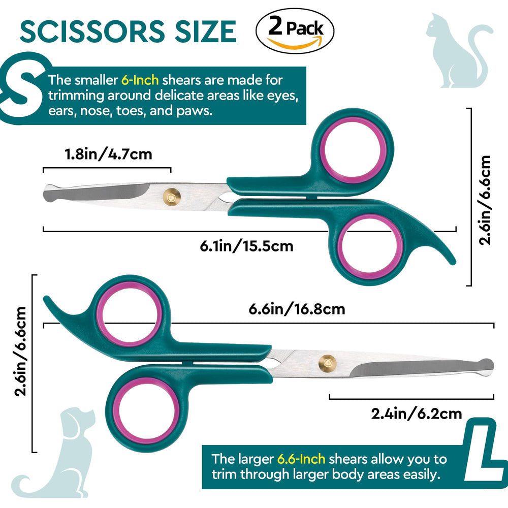 PINKIELINK dog-body-trim scissors for efficient larger-area grooming with comfort.