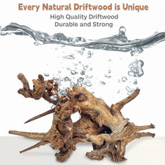PINVNBY driftwood aquarium shelter offers resting hiding spot for small fish and shrimp