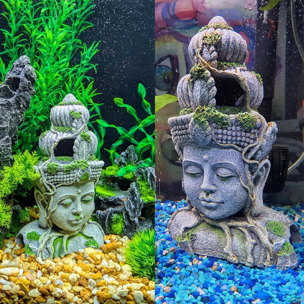 PINVNBY Buddha head with flat bottom for stable placement