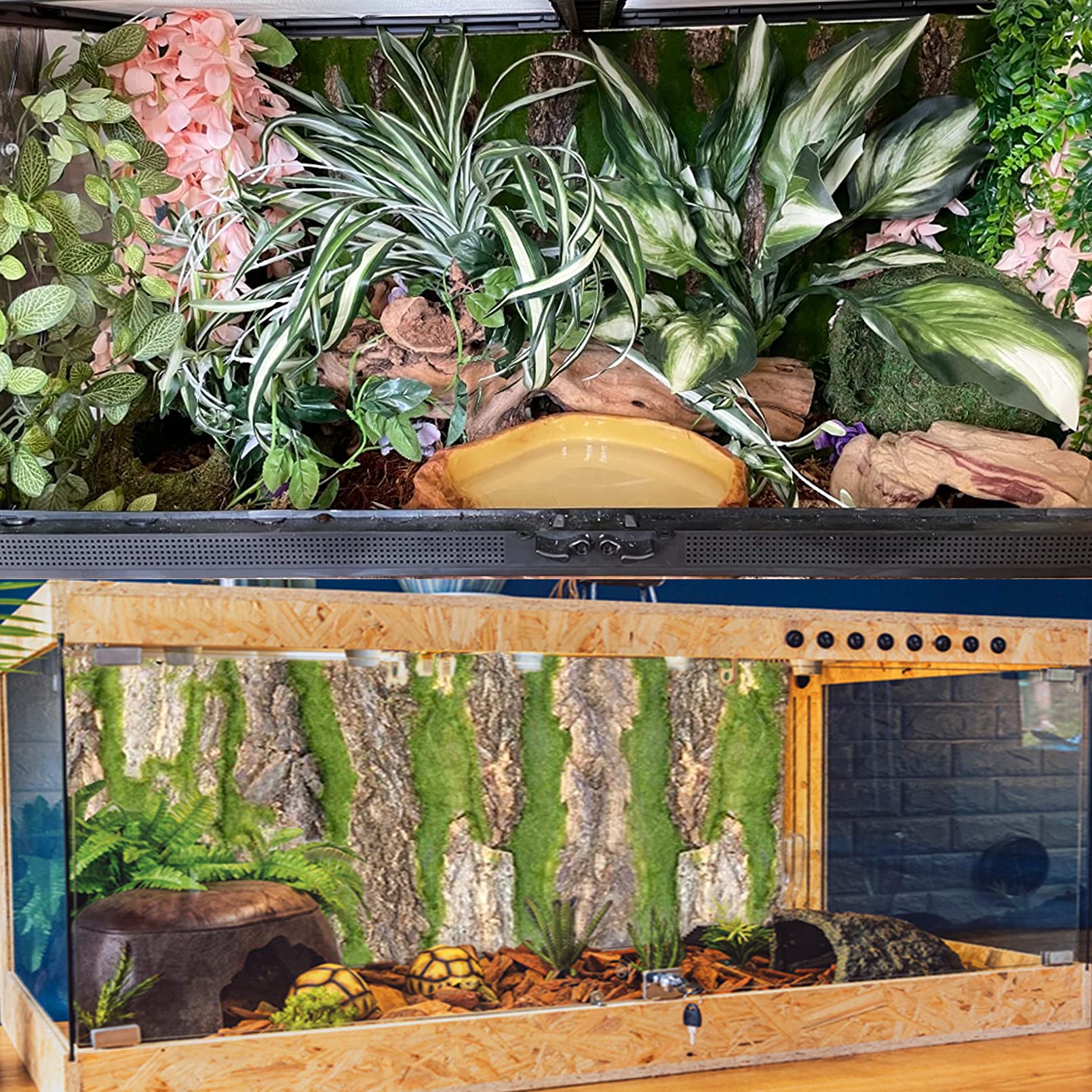 PINVNBY artificial moss detail enhances camouflage and decor in terrariums