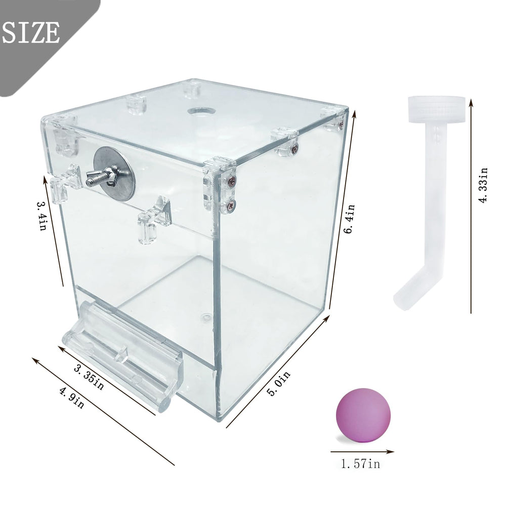 PINVNBY Bird Bath Box with water injector for quick refills during baths.